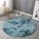 Circular gradient tie-dye carpets, living room sofa mats, and long-haired silk solid color rugs for bedroom beds