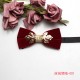 Factory in stock, trendy and personalized velvet inlaid burgundy bow ties, wedding banquet suit accessories
