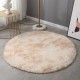 Circular gradient tie-dye carpets, living room sofa mats, and long-haired silk solid color rugs for bedroom beds