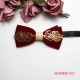 Factory in stock, trendy and personalized velvet inlaid burgundy bow ties, wedding banquet suit accessories