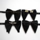 New autumn and winter styles for groomsmen and groomsmen wedding photo shoots, personalized large velvet ox-horn-embellished "happiness" bow ties, wholesale.