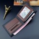Women's wallet - long style double zipper hand-held bag, mother's soft leather case, diamond pattern embroidered crown, large capacity double-layer money clip.