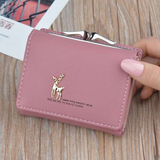 New women's wallet - long style soft leather case, fashionable and printed double zipper, large capacity double-layer money clip, mobile phone bag.