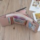 New women's wallet - long style soft leather case, fashionable and printed double zipper, large capacity double-layer money clip, mobile phone bag.