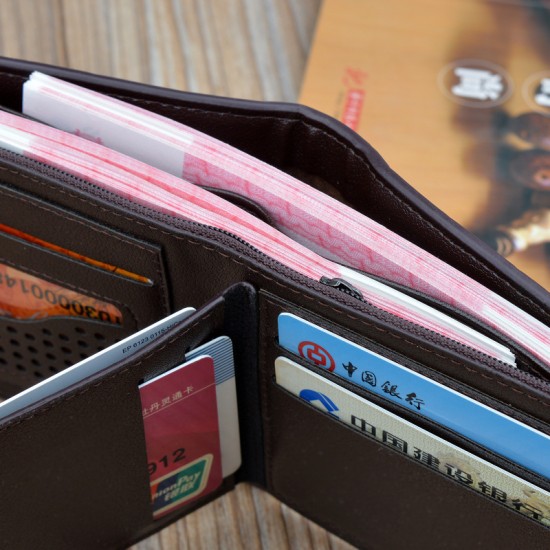 New style wallet - long length, double zipper handbag, fashionable lychee pattern soft leather large capacity double-layer purse, mobile phone bag