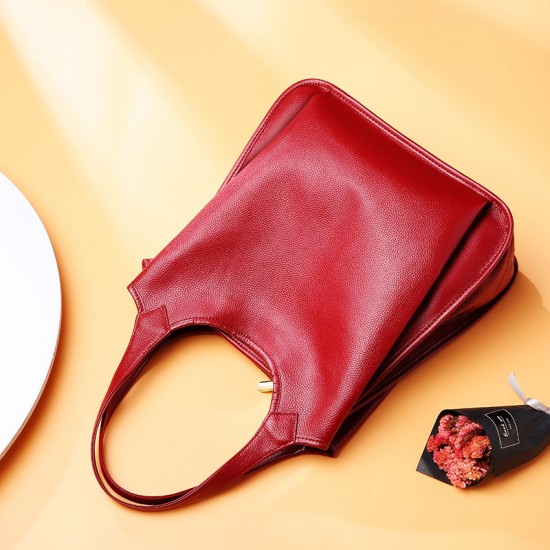 Top-grain cowhide women's handbags, new summer European and American fashion tote bags, genuine leather women's bags, single-shoulder crossbody bags