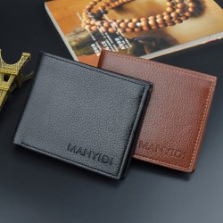 New wallet - short style men's driver's license thin wallet, 30% off horizontal style business casual lotus pattern retro soft leather wallet