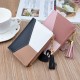 Handbag for women - long style zipper handbag with strap, soft leather wallet, fashionable patchwork handbag for mother, multi-card bag for card holder New men's wallet - long style men's purse - men's vertical style fashionable casual soft leather bag - 