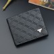 New men's wallet - short style wallet, men's youth fashion casual check pattern multi-card slot thin soft leather wallet, zero wallet