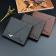 New style men's wallet - short style money holder for men, youth fashionable patterned horizontal soft leather wallet with multiple card slots, large capacity, wallet.
