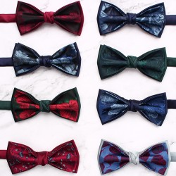 2025, in stock, colorful bow tie, men's vintage double-layer bow tie Groom's groomsmen's wedding bow tie wholesaler