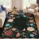 Cross-border Amazon vintage floral decorative rug, easy-care, non-slip sofa rug for large living room areas.