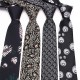 Black tie, cashew nut flower, British-Korean style, casual, small personalized pattern, 7cm jacquard tie, factory in stock Black tie, cashew nut flower, British-Korean style, casual, small personalized pattern, 7cm jacquard tie, factory in stock