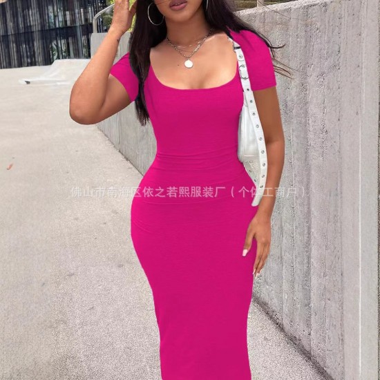 Cross-border European and American women's wear sexy lace spliced one-piece dress, slimming and figure-hugging