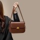 High-end niche design, underarm genuine leather bag, 2025 spring/summer fashionable tofu bag, shoulder crossbody bag
