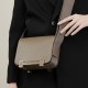 New Geta Clog bag, genuine leather women's bag, wide shoulder strap, single shoulder crossbody bag, versatile stewardess bag, small square bag