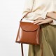 Niche Design Genuine Leather Crossbody Bag for Women, 2025 New Simple Cylindrical Bag, Luxury Shoulder Bag, Cowhide Baguette Bag