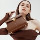 2025 new horseshoe buckle commuter genuine leather Kelly bag, a high-quality shoulder and crossbody handbag