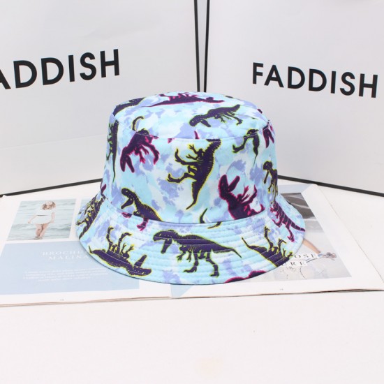 Cross-border cute vendor bear print bucket hat, spring and summer outdoor sun hat, reversible sun hat for women Cross-border cute vendor bear print bucket hat, spring and summer outdoor sun hat, reversible sun hat for women