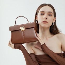 2025 new horseshoe buckle commuter genuine leather Kelly bag, a high-quality shoulder and crossbody handbag