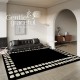French carpets, living room coffee table and bedroom bedside black and white sofa rugs, premium luxury, stain-resistant, fragrant floor mats, in stock