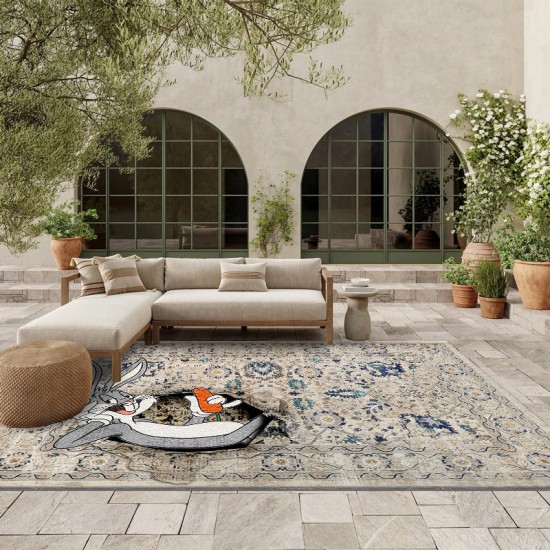 Cross-border cartoon Persian living room wall-to-wall carpet, non-slip and stain-resistant, outdoor terrace sofa blanket available for shipping
