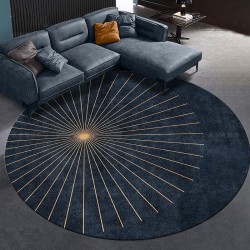 Cross-border temu simple light luxury carpets, non-slip and wear-resistant round decorative sofa cushions for the living room, easy-care rugs for the bedroom.