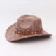 Overseas textured western cowboy hat with curved sides, smooth British-style jazz hat, retro gentleman's top hat, sun visor