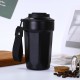 Cross-border 316 stainless steel octagonal coffee cup with handle, household vacuum double-layer insulated tumbler, outdoor car travel tumbler