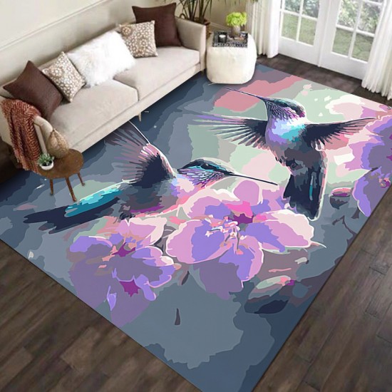 Cross-border TEMU cross-border abstract oil painting carpet for living room, large, full-coverage, non-slip and stain-resistant sofa blanket