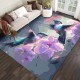 Cross-border TEMU cross-border abstract oil painting carpet for living room, large, full-coverage, non-slip and stain-resistant sofa blanket