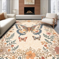 Cross-border American-style wall-to-wall living room carpet, absorbent, stain-resistant, easy-to-care sofa rug, outdoor balcony decorative rug.