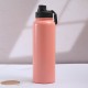 304 stainless steel thermos, double-walled vacuum space bottle, outdoor sports travel bottle, handle and hiking kettle wholesale