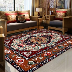 Cross-border Bohemian Living Room Carpet, Non-Slip, Stain-Resistant, Easy-Care, Sofa Blanket, Coffee Table Mat, Bedroom Bedside Blanket