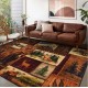 Cross-border American retro ethnic-style living room wall-to-wall carpet, non-slip and stain-resistant, bedroom, easy-care, bedside rug available for shipping