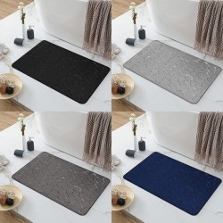 Pebble stone pattern floor mat, memory foam, absorbent, non-slip bathroom doormat Carpets in stock for wholesale