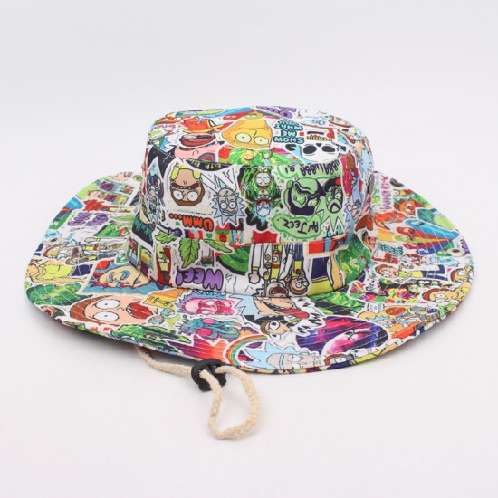 Leopard print vintage bucket hats, autumn and winter thickened warm plush hats, cow pattern versatile bucket hats, fashionable hats for going out