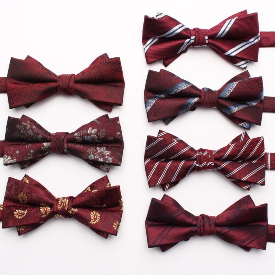 Lei'er men's red wedding bow ties, casual bow ties, groom's and groomsmen's bow ties, business-style, manufacturer wholesale Lei'er men's red wedding bow ties, casual bow ties, groom's and groomsmen's bow ties, business-style, manufacturer wholesale