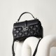 2025 New Genuine Leather Stone-Pattern Kelly Bag, Light Luxury, Niche Design, Fashion Handbags, Single-Shoulder and Crossbody Bags