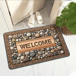 Temu labelled retro entrance doormats, absorbent, non-slip, easy-care entryway mats, cross-border supply