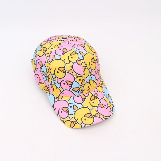 Foreign floral digitally printed baseball cap, outdoor sun protection and sun protection hat, versatile couple's curved brim sun hat.