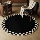 Factory Direct Light Luxury Minimalist Round Living Room Decorative Sofa Rug, Non-Slip, Wear-Resistant, Easy-Care Bedroom Rug