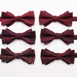 Lei'er men's red wedding bow ties, casual bow ties, groom's and groomsmen's bow ties, business-style, manufacturer wholesale