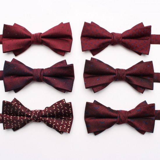 Lei'er men's red wedding bow ties, casual bow ties, groom's and groomsmen's bow ties, business-style, manufacturer wholesale Lei'er men's red wedding bow ties, casual bow ties, groom's and groomsmen's bow ties, business-style, manufacturer wholesale