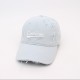 Concise washed and ripped baseball cap for women, spring and summer, personalized, frayed-edged, casual travel sun hat for men.