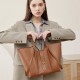 Strict Genuine Leather Chanel-Style Diamond-Chain Bucket Bag, 2025 New High-End Niche Crossbody Shoulder Bag