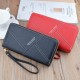 Long length wallet for men - detachable zipper, fashionable patchwork handbag, multi-card slot card bag, large capacity leather bag, retro style business suit bag