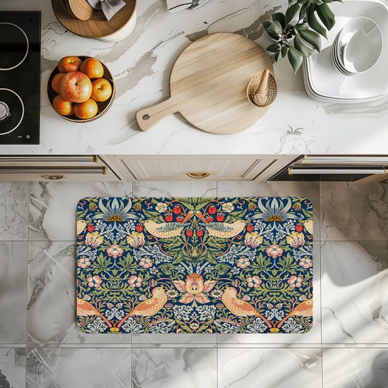 TEMU cross-border American retro floral diatom mud absorbent floor mats, quick-drying, non-slip bathroom and toilet foot mats, in stock.