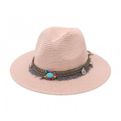 Cross-border ethnic jazz hat, spring/summer beach vacation straw hat, versatile casual beach hat, retro hat