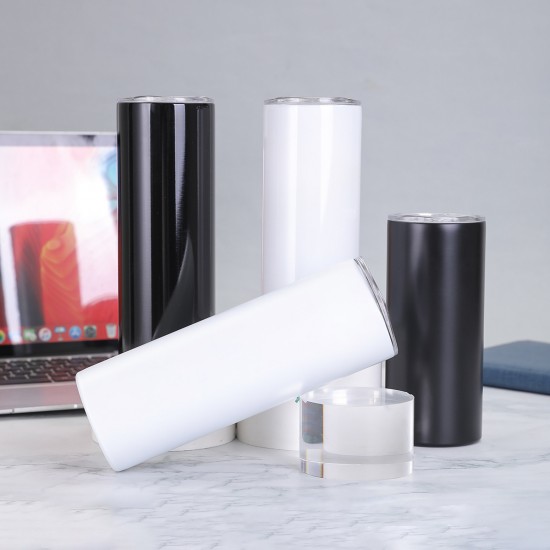 Cross-border 304 stainless steel thermos, large-capacity thermal sublimation coffee mug, outdoor car mug with transparent lid